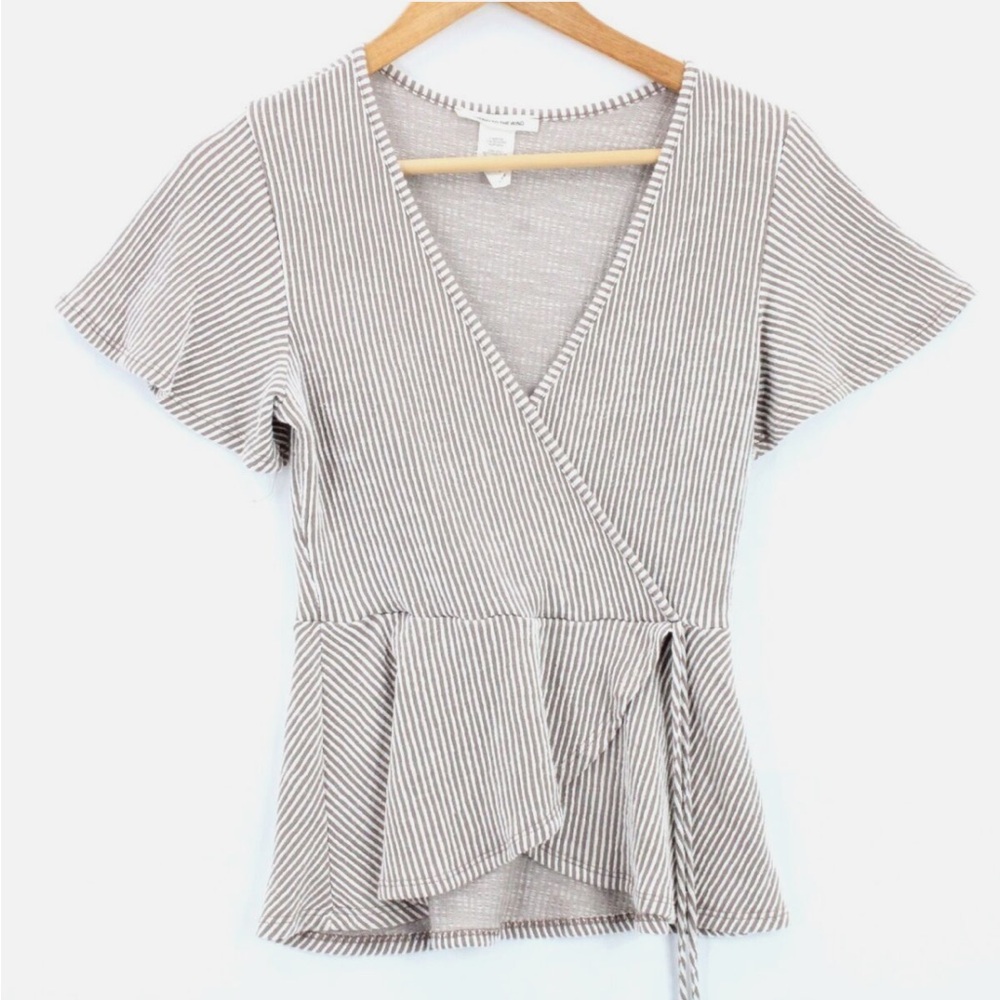 CAUTION TO THE WIND striped top